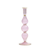 F2023 11'' H Glass Tabletop Candlestick