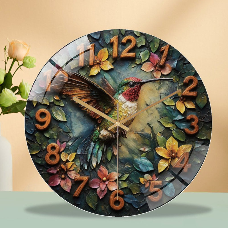 Horloge murale colibri 12 po