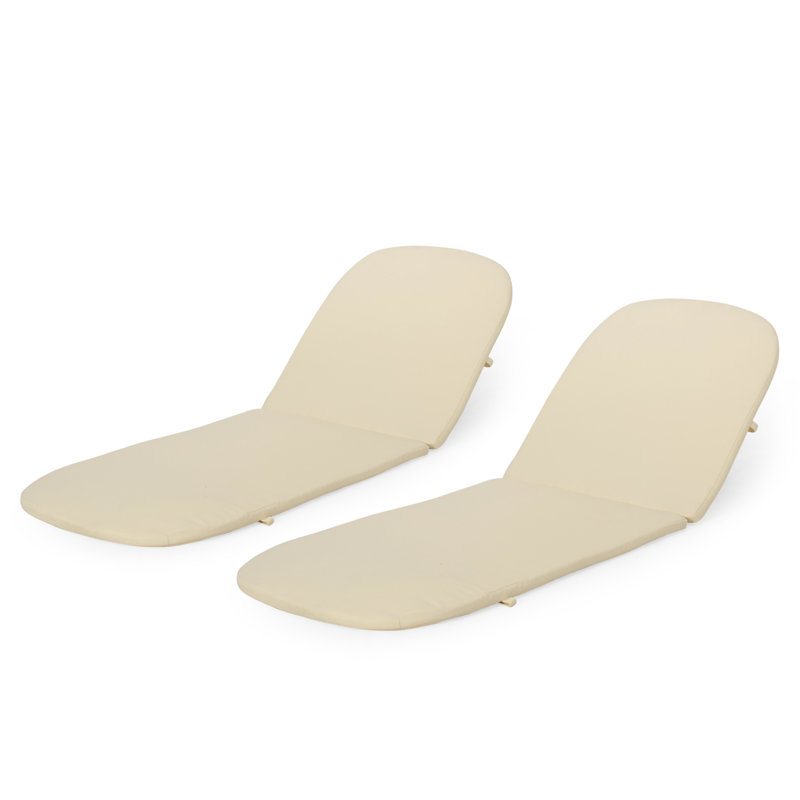 Delano Outdoor 1'' Chaise Lounge Seat Cushion, Beige