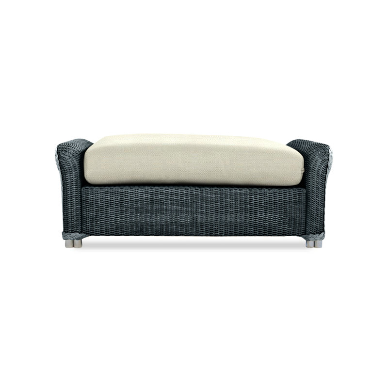 Reflections Outdoor Ottoman, Demo Stone, Denim Blue