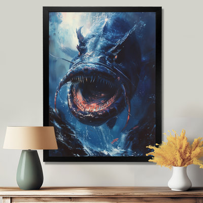 «Blue Deep Giant Fish Monster», art mural Sea Creatures