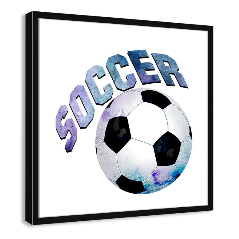 Fille de football 1, H 23,5 po x l 23,5 po x P 1,19 po, Encadré de boîte noir