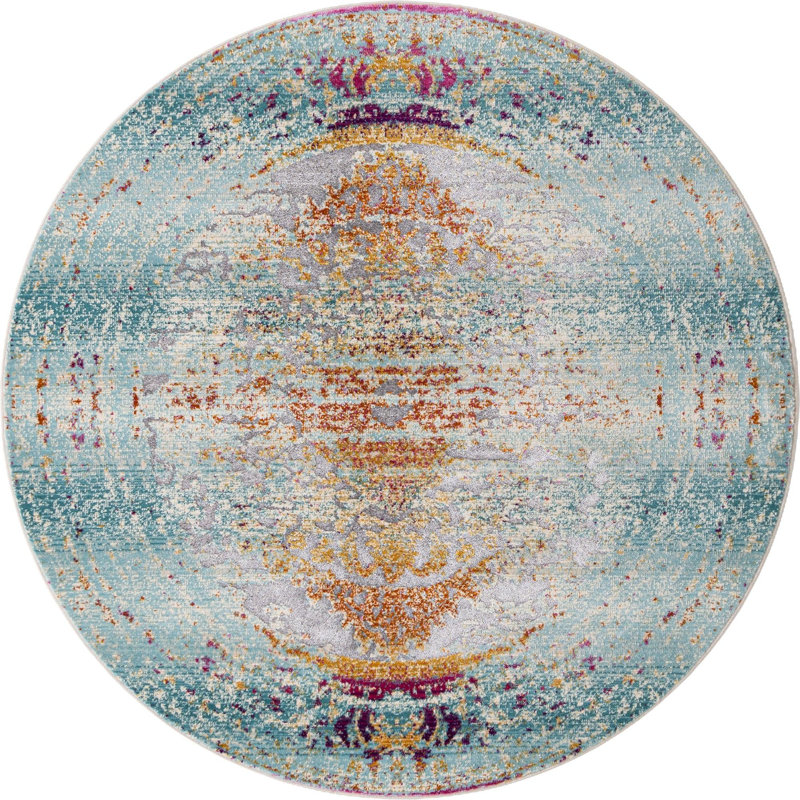 Oriental Indoor Rug, Round 5'1"
