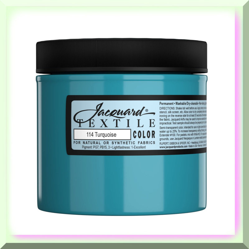 Turquoise Fabric Paint 8 Oz.