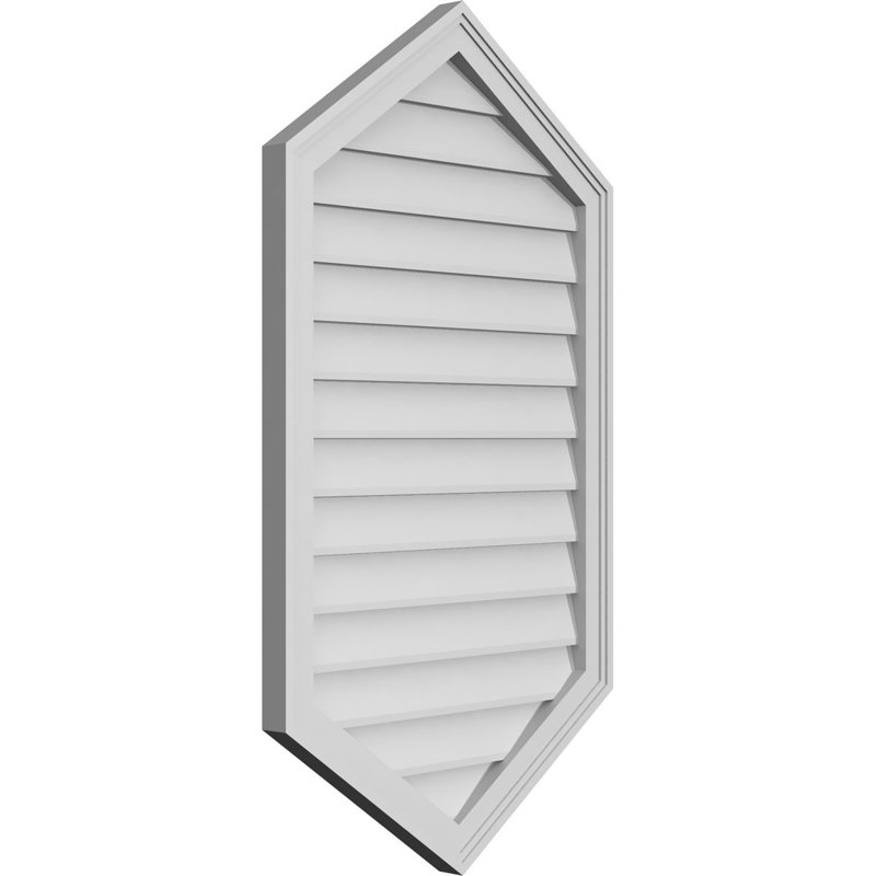 Ventilé vertical à pignon vertical en uréthane 8/12, H 42 po x l 24 po x P 1,5 po