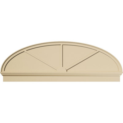 Elliptical Signature Urethane Pediment, Primed Tan
