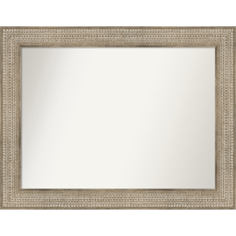 Jannice Solid Wood Wall Mirror, Rectangle, 28"  x 36"
