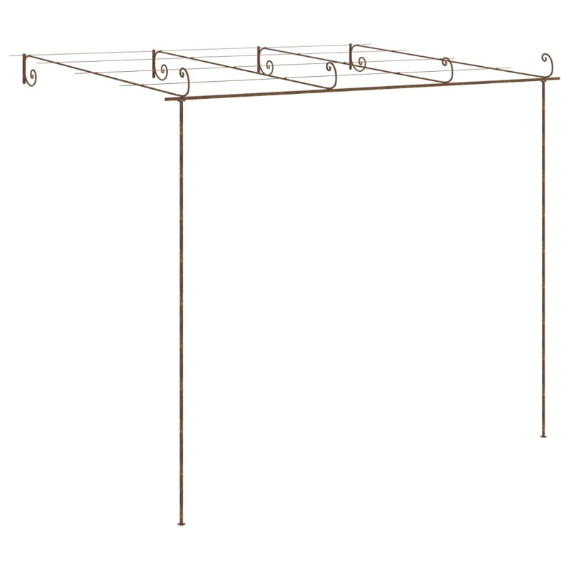 Opress 157.5 Ft. W x 118.1 Ft. D Iron Pergola with Canopy, 10 ft. W x 12 ft. D