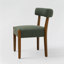 Chaises de salle à manger rembourrées en tissu vert Cindina-814448070-831995159