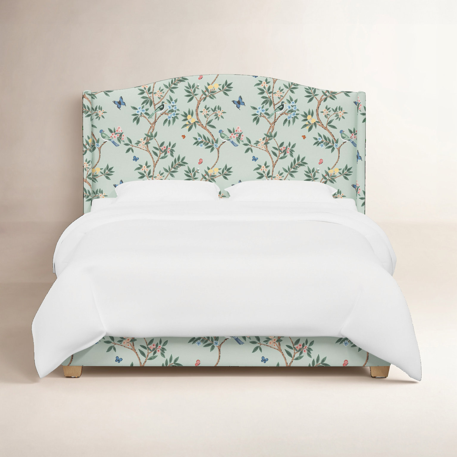 Allis Wingback Bed, Full, Kelley Seafoam