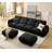 Modular Sectional Sofa,  Comfy Cloud Couch Convertible U Shaped Sofa Couch With 2 Ottoman-1750799098