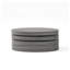 Table basse rotative Modernesque en noir mat avec plateau ovale en panneau de fibres à densité moyenne