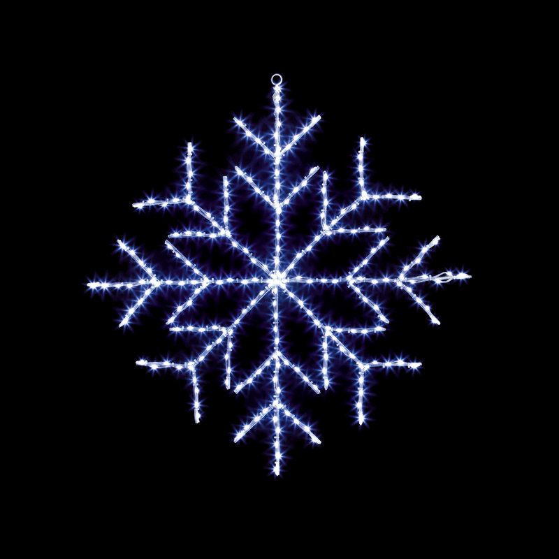 76Cm Twinkling Flexibright Snowflake With White Leds, White