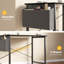 Bureau d'ordinateur 31 po avec structure en métal, surface imperméable et sac de rangement - idéal pour le bureau-1676133826-1676133827