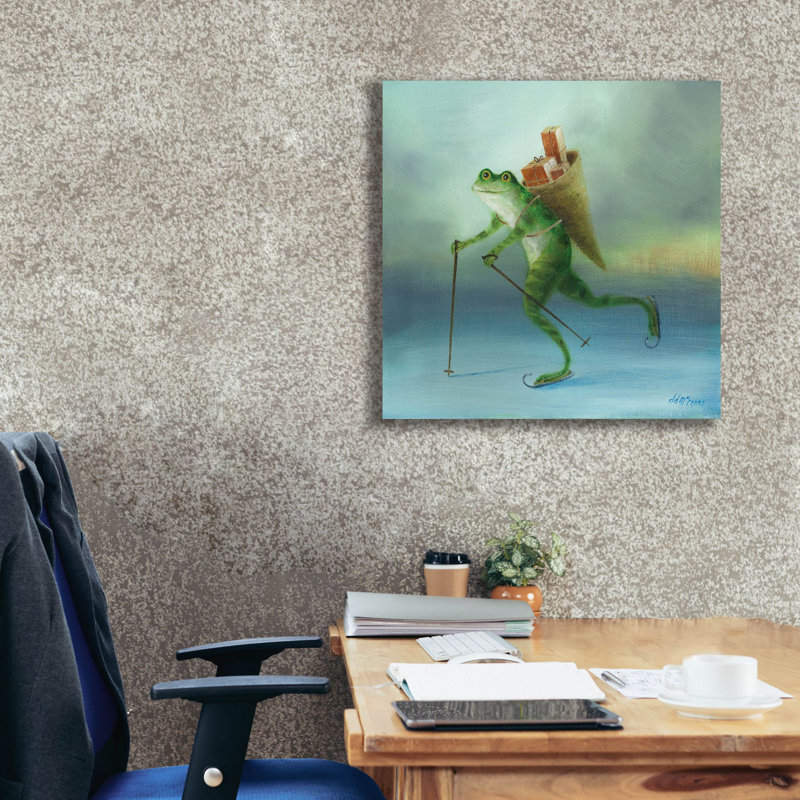 «Ariahna The Yuletide Frog» par Dd Mcinnes, art mural sur toile, H 26 po x l 26 po x P 1,5 po