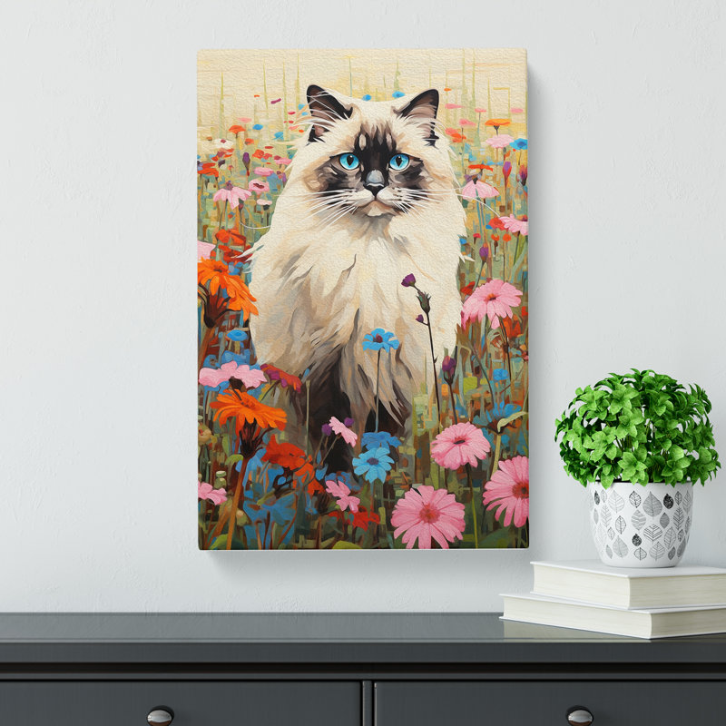 Ragdoll Cat Colour Field - Wrapped Canvas