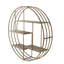 Étagère de rangement murale en fer et en bois de style moderne glam - 32 po x 7 po x 32 po-1534745835