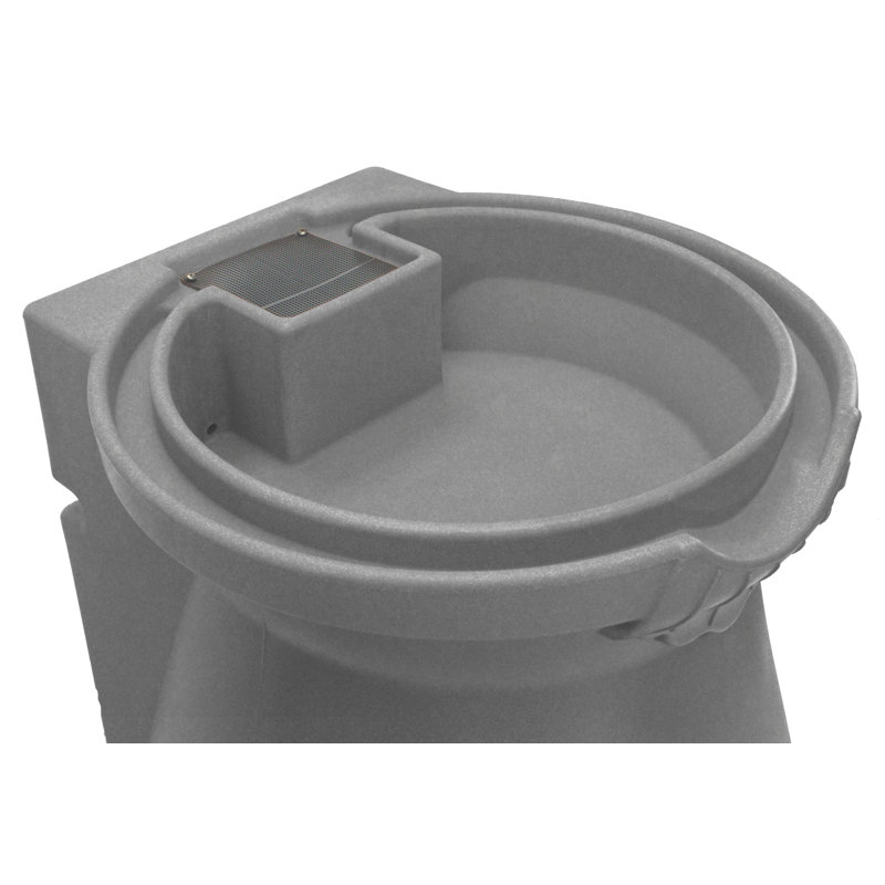 Urne d'assistant 65 gallons Baril de pluie, Granite noir