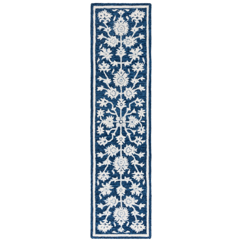 Ebony Hand Tufted Wool Pile Oriental Rug, Runner 2'3" x 9'