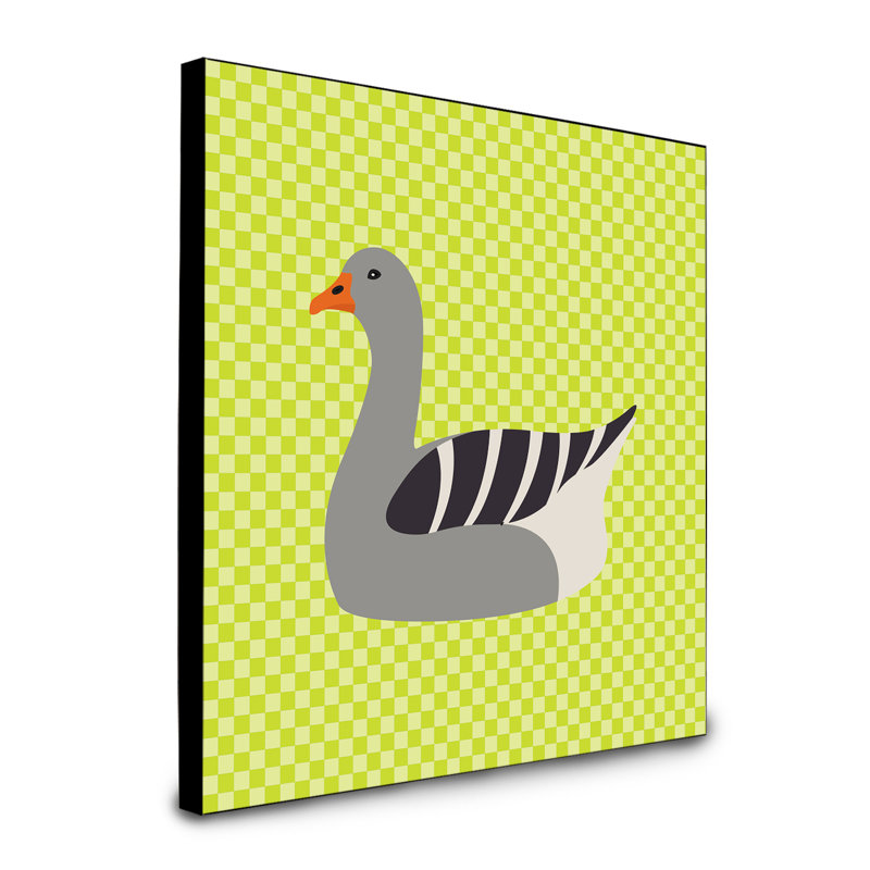 « pilgrim oie check », art encadré Bramall, Vert