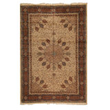 Wool Oriental Area Rug in Sienna/Wheat