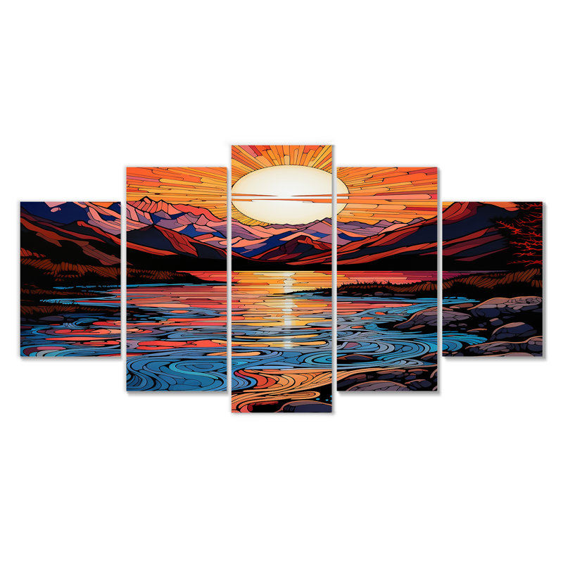 Breana - River Wall Art Set 5 Piece