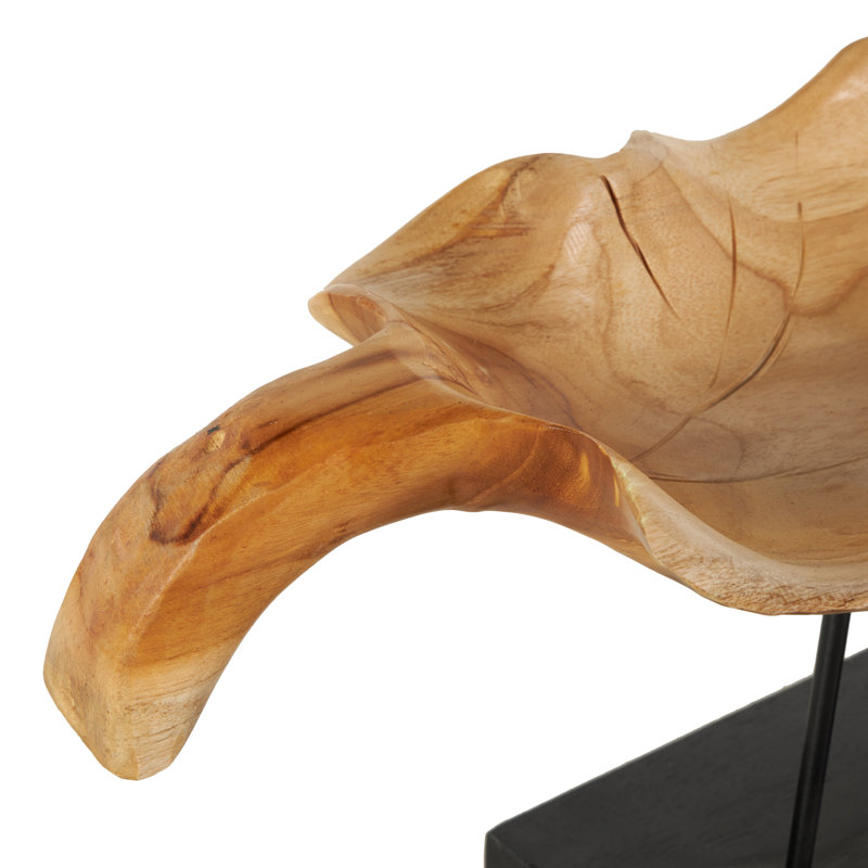 Sculpture marbrée en bois de teck Margarette