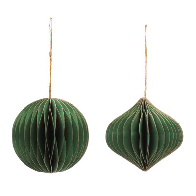 Round Paper Ornament Set of 12