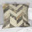 Beige Grey Chevron Pattern Dream I - Modern Throw Pillow-108514417