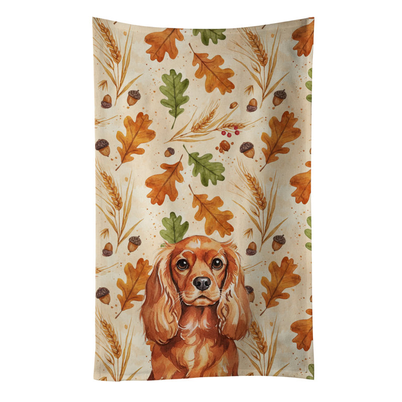 Serviette de cuisine tricolore Sheltie, Ruby English Toy Spaniel