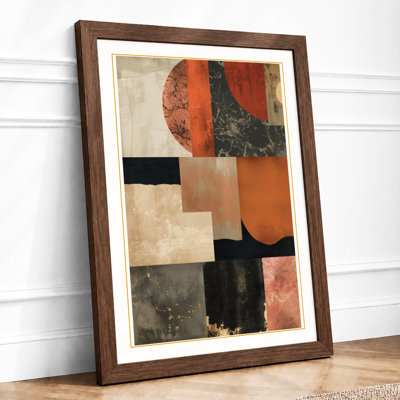 Rust and Geometry Industrial - Framed Print