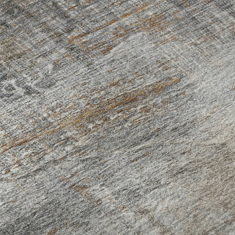 Premium Machine Washable Mayfield Abstract Rug, 1'8" x 2'6", Putty