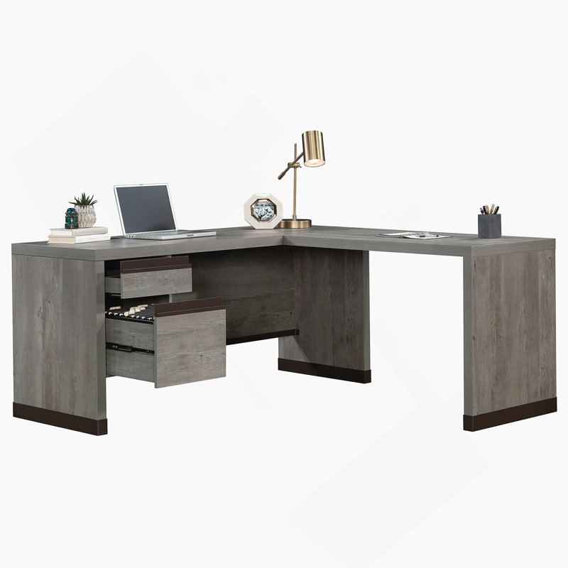 Bureau en L avec deux tiroirs