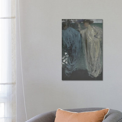 Symphonie en vert et violet - reproduction d'art murale - toile tendue