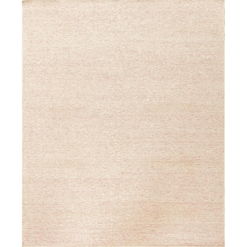 Terra Flatweave Wool Area Rug in Ivory/Rosy, Rectangle 8' x 10'