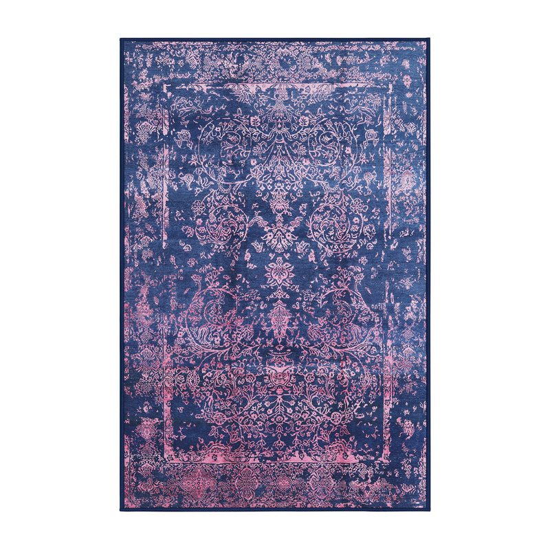 Tapis oriental rose / bleu, Rectangle 2 pi x 3 pi