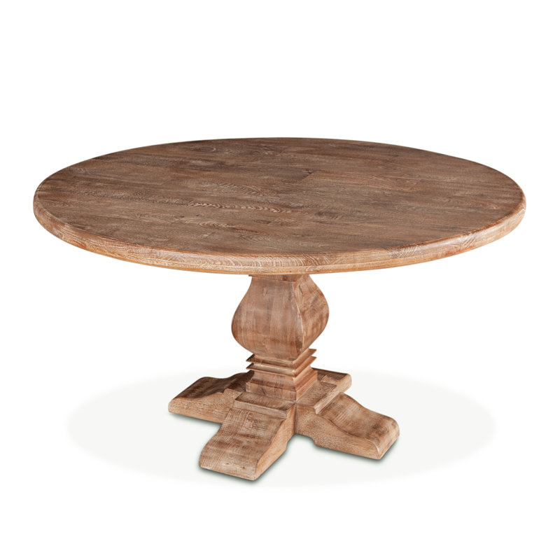 Lyons Round Solid Wood Dining Table, 48" W x 48" L