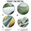 Nature Murmures de peinture rigide I - Décoration murale moderne en métal vert-1747615383