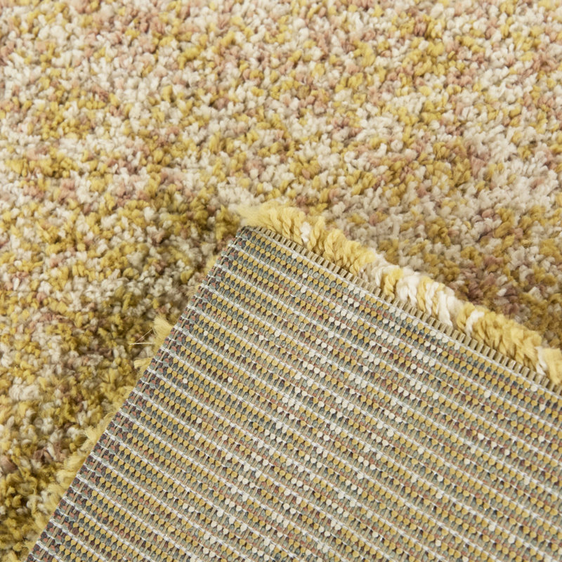 Norrisa Orange Gradient Shag Area Rug, Rectangle 5'3" x 7'