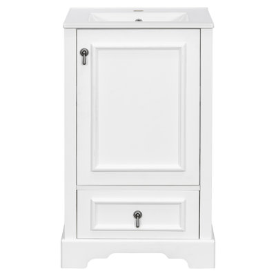 20" Bathroom Vanity With Ceramic Sink