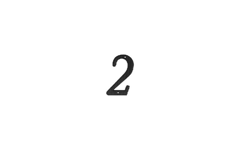 Deltana RNZ4-2 4" Numbers Zinc Die-Cast, Black