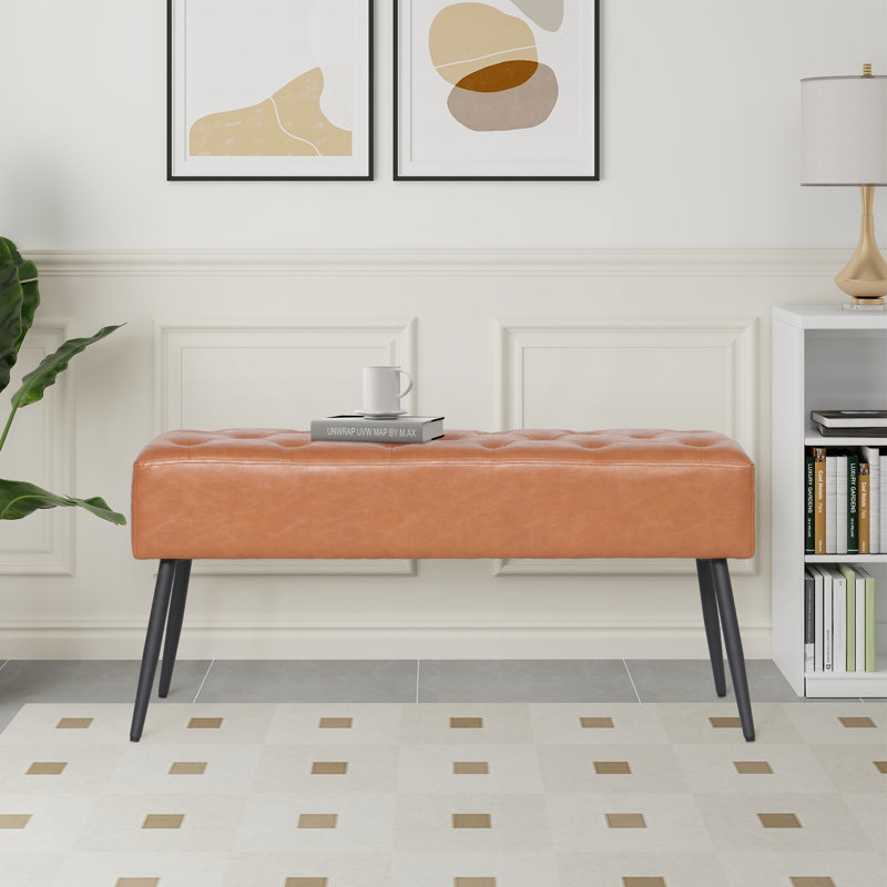 Dorly 38" Upholstered Bedroom Bench, Brun