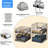 4 Tier Foldable Metal Storage Baskets For Clothes Black