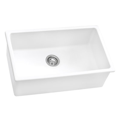 Ruvati 19'' W Single Bowl Fireclay Kitchen Sink
