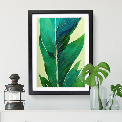 Watercolour Fern Leaf Vol.3 1 Piece Single Picture Frame Wall Art