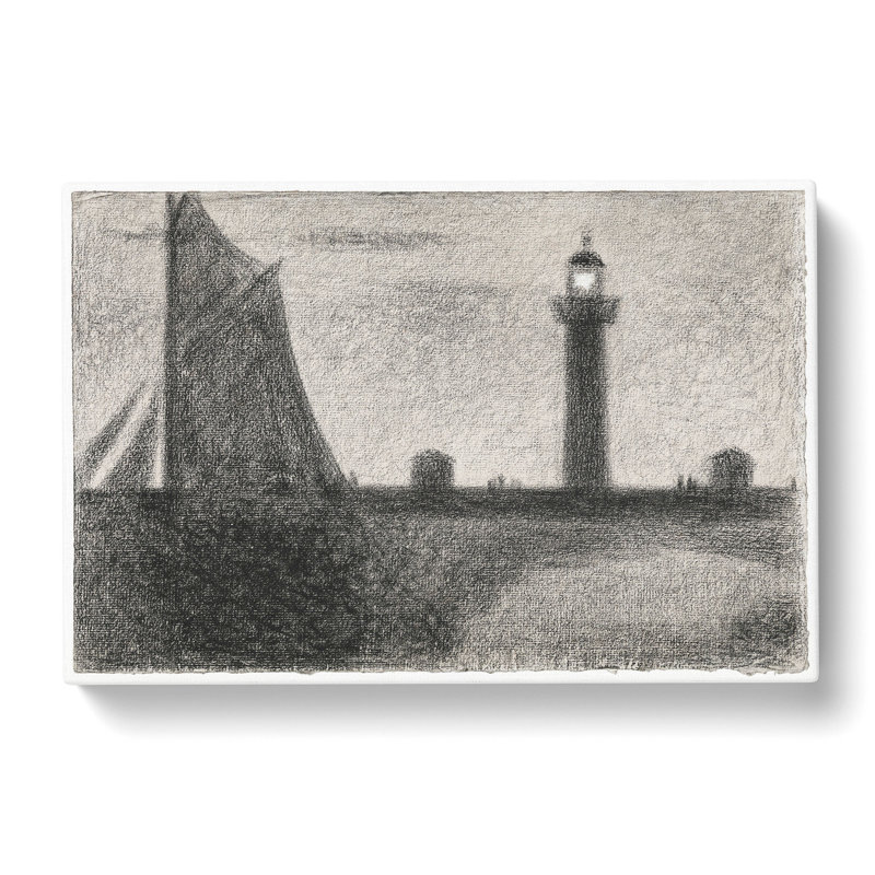 Lighthouse at Honfleur by Georges Seurat - Wrapped Canvas, 50cm H x 76cm W x 3cm D