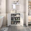  Armoire de cuisine de 27,6 po en métal blanc avec 2 tablettes réglables, rangement anti-basculement robuste pour la cuisine et la salle de bain