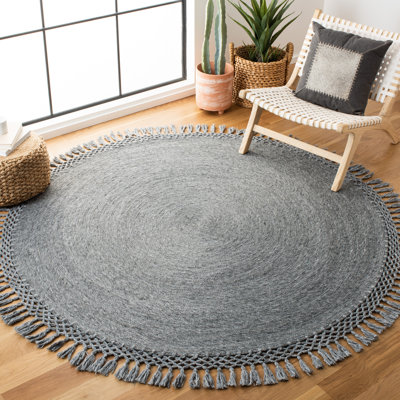 Tapis gris anthracite touffeté à la main Cruz Antinette