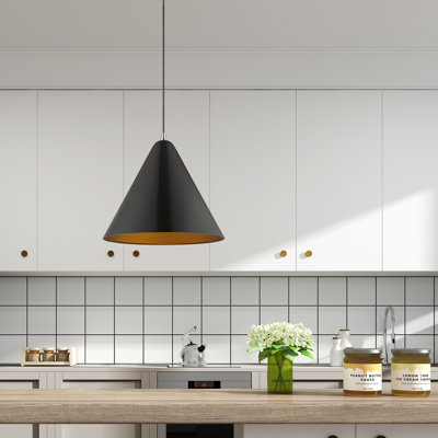 Luminaire suspendu conique à 1 lumière Oaklee