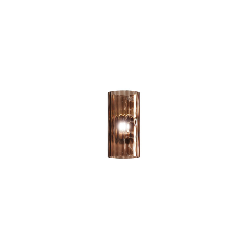 Armonia Wall Lamp 14 Fume' Rombi Matt Black Nickel E12 Ul, Matte Gold, Burned Earth Striped Vertical